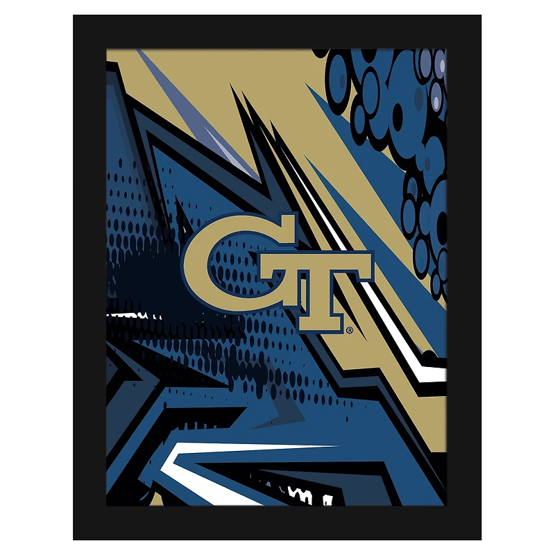 Georgia Tech Yellow Jackets 12" x 16" Team Comic Framed Art Print