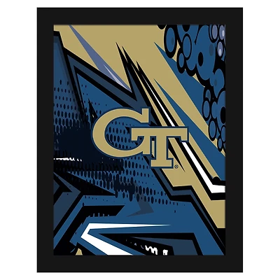 Georgia Tech Yellow Jackets 12" x 16" Team Comic Framed Art Print