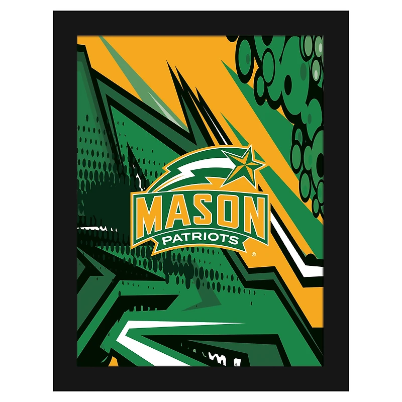 George Mason Patriots 12" x 16" Team Comic Framed Art Print