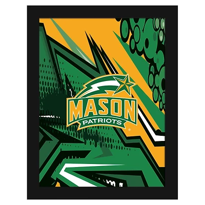 George Mason Patriots 12" x 16" Team Comic Framed Art Print