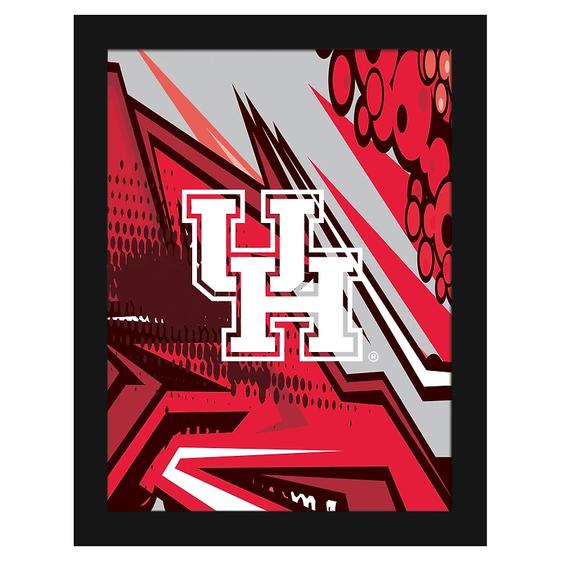 Houston Cougars 12" x 16" Team Comic Framed Art Print