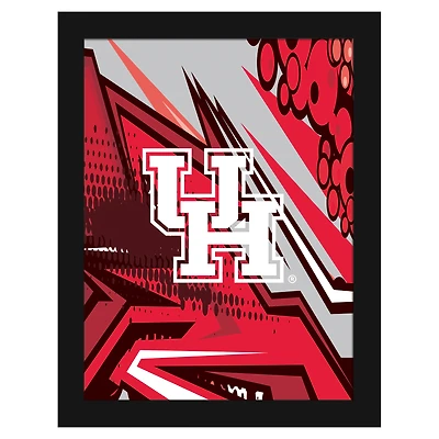 Houston Cougars 12" x 16" Team Comic Framed Art Print