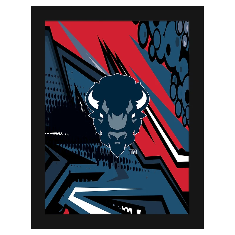 Howard Bison 12" x 16" Team Comic Framed Art Print