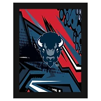 Howard Bison 12" x 16" Team Comic Framed Art Print