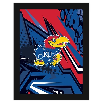 Kansas Jayhawks 12" x 16" Team Comic Framed Art Print