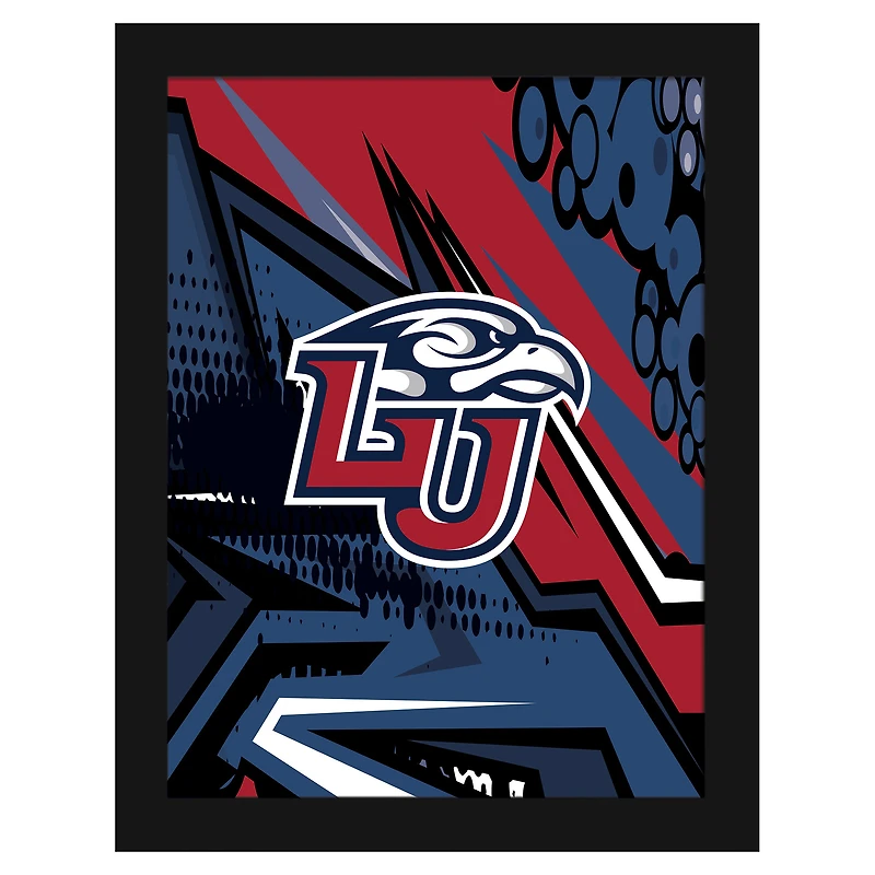 Liberty Flames 12" x 16" Team Comic Framed Art Print