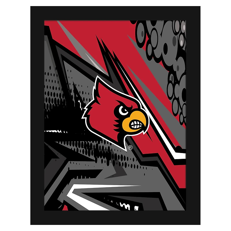Louisville Cardinals 12" x 16" Team Comic Framed Art Print