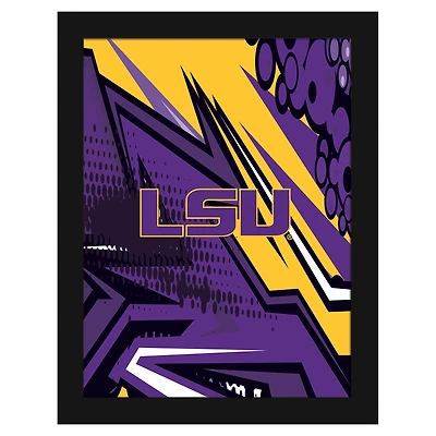LSU Tigers 12" x 16" Team Comic Framed Art Print