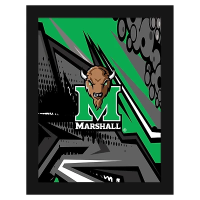 Marshall Thundering Herd 12" x 16" Team Comic Framed Art Print