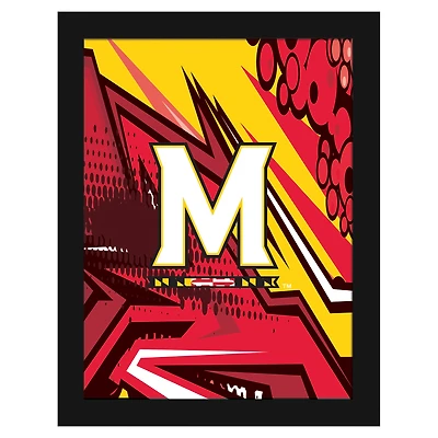 Maryland Terrapins 12" x 16" Team Comic Framed Art Print