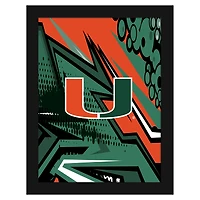 Miami Hurricanes 12" x 16" Team Comic Framed Art Print
