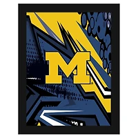 Michigan Wolverines 12" x 16" Team Comic Framed Art Print