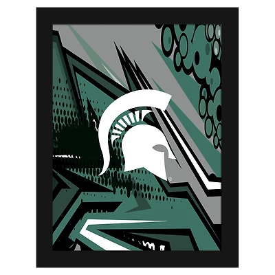 Michigan State Spartans 12" x 16" Team Comic Framed Art Print
