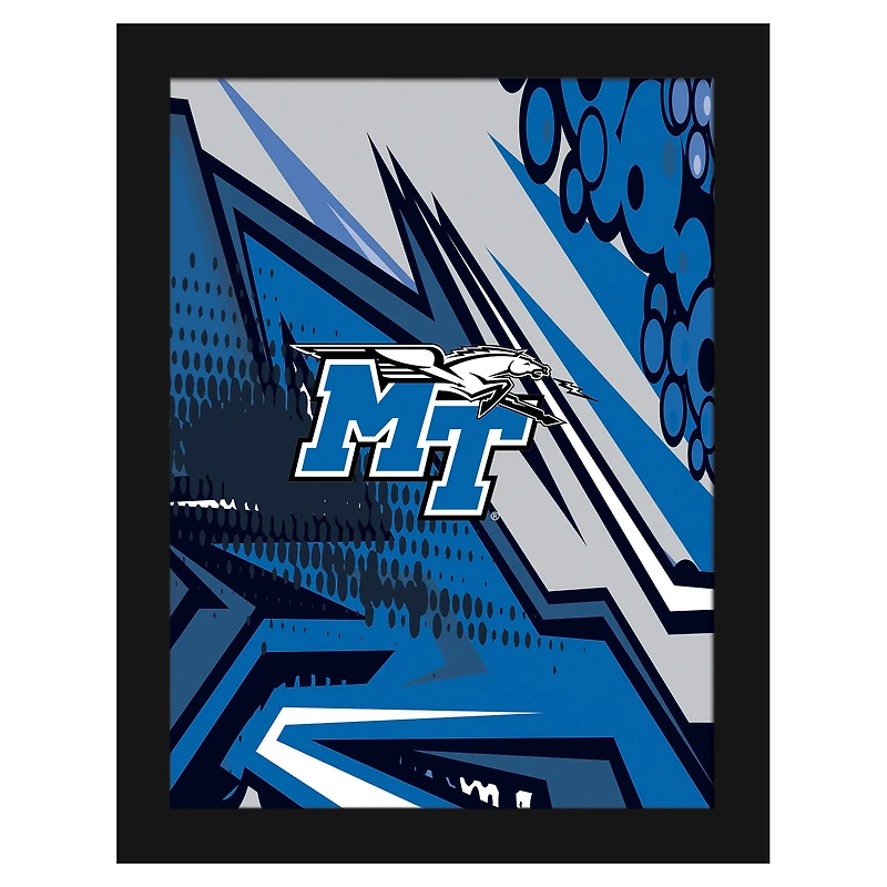 MTSU Blue Raiders 12" x 16" Team Comic Framed Art Print