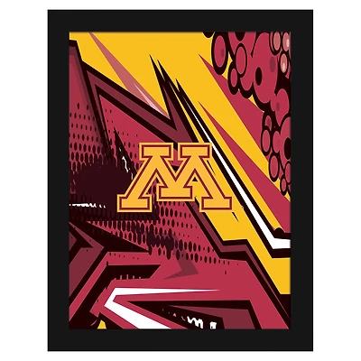 Minnesota Golden Gophers 12" x 16" Team Comic Framed Art Print