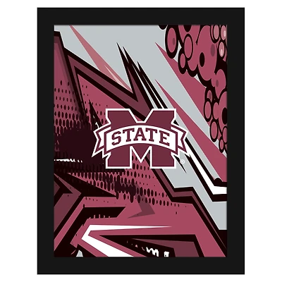 Mississippi State Bulldogs 12" x 16" Team Comic Framed Art Print