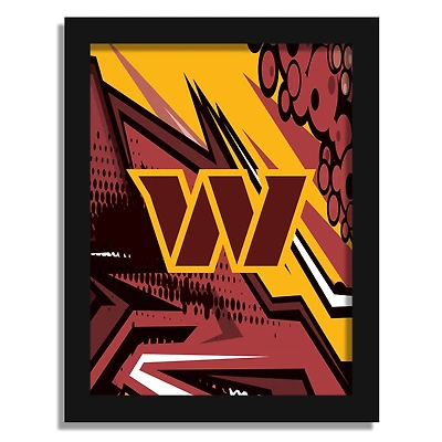 Washington Commanders 12" x 16" Team Comic Framed Art Print