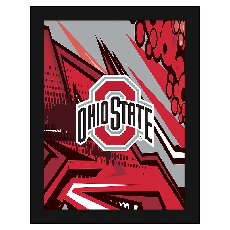 Ohio State Buckeyes 12" x 16" Team Comic Framed Art Print