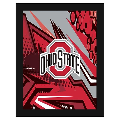 Ohio State Buckeyes 12" x 16" Team Comic Framed Art Print