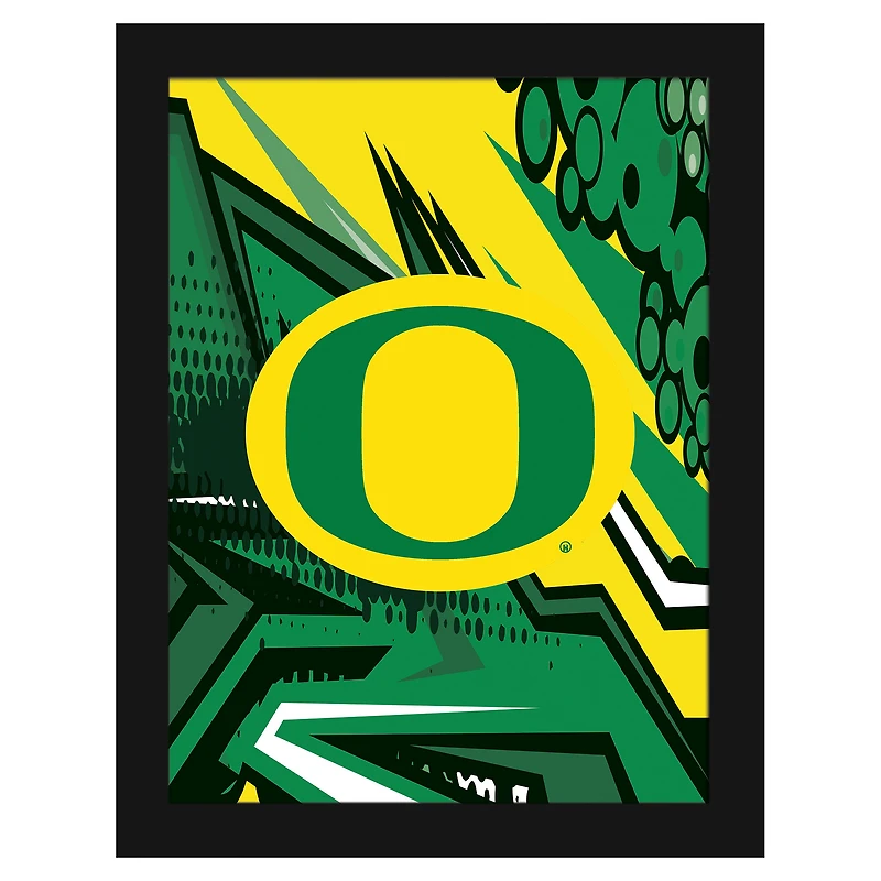 Oregon Ducks 12" x 16" Team Comic Framed Art Print