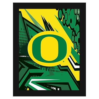 Oregon Ducks 12" x 16" Team Comic Framed Art Print