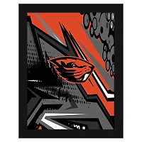 Oregon State Beavers 12" x 16" Team Comic Framed Art Print