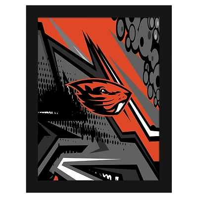 Oregon State Beavers 12" x 16" Team Comic Framed Art Print
