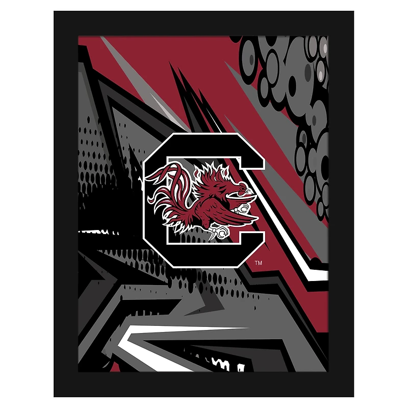 South Carolina Gamecocks 12" x 16" Team Comic Framed Art Print