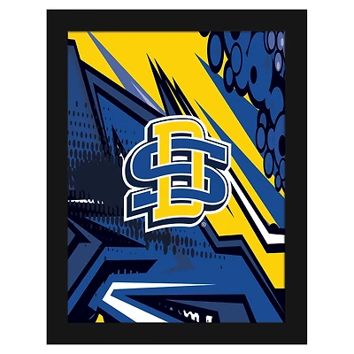 South Dakota State Jackrabbits 12" x 16" Team Comic Framed Art Print