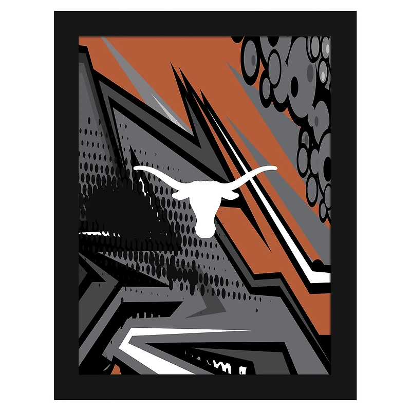 Texas Longhorns 12" x 16" Team Comic Framed Art Print