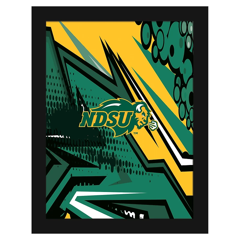 NDSU Bison 12" x 16" Team Comic Framed Art Print