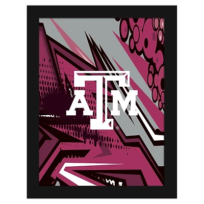 Texas A&M Aggies 12" x 16" Team Comic Framed Art Print