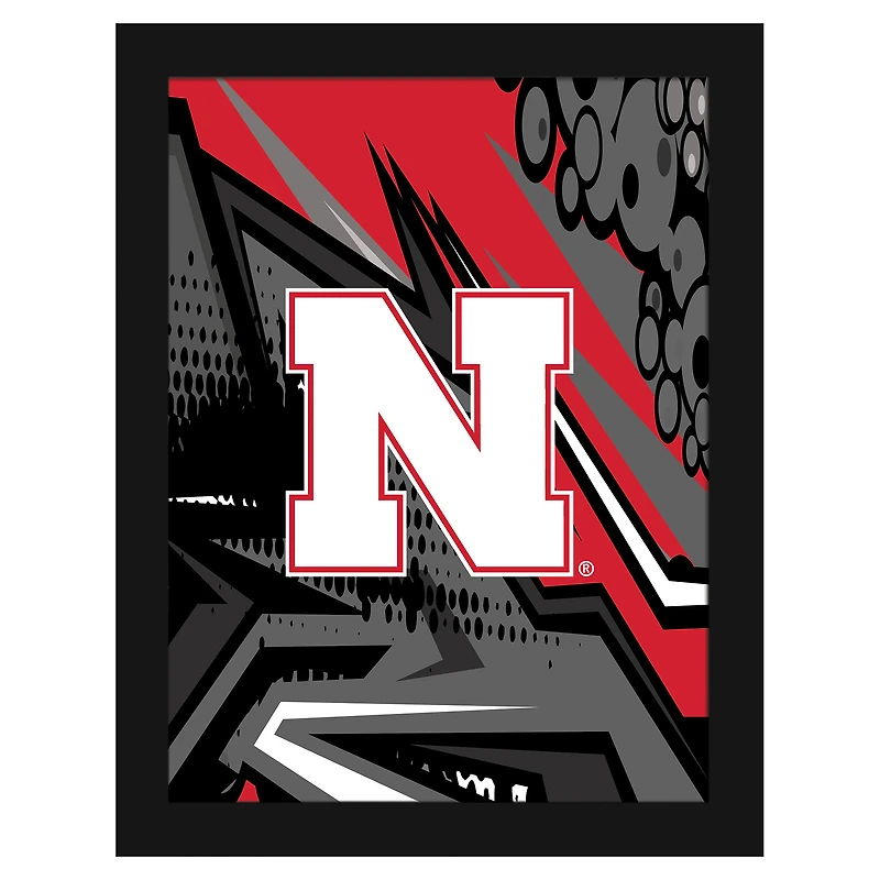 Nebraska Huskers 12" x 16" Team Comic Framed Art Print