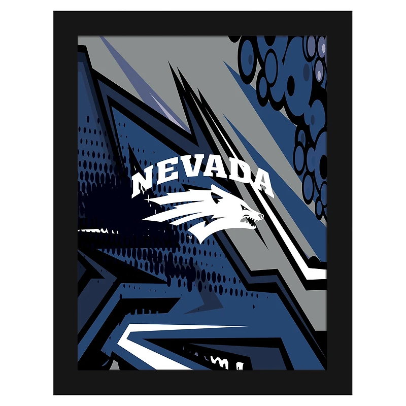 Nevada Wolf Pack 12" x 16" Team Comic Framed Art Print