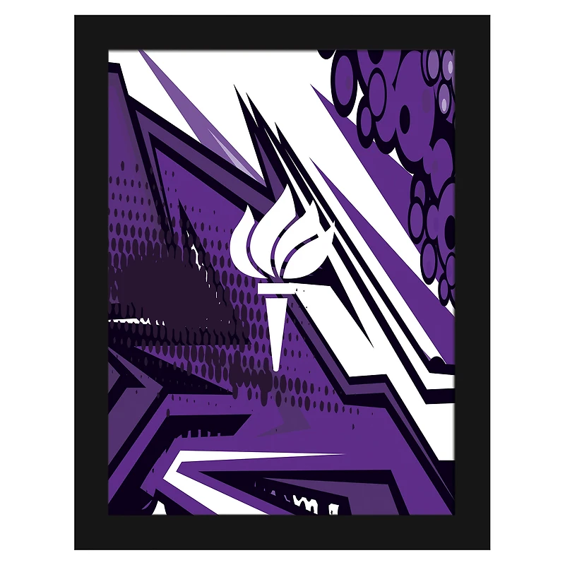 NYU Violets 12" x 16" Team Comic Framed Art Print