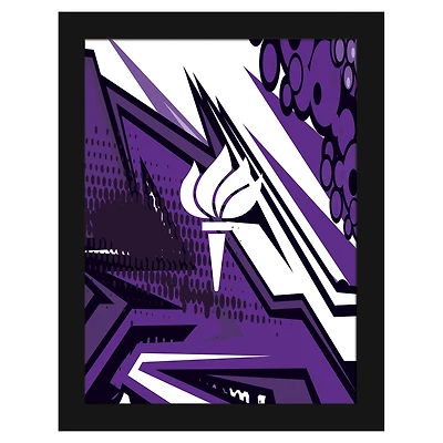 NYU Violets 12" x 16" Team Comic Framed Art Print