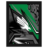 North Texas Mean Green 12" x 16" Team Comic Framed Art Print