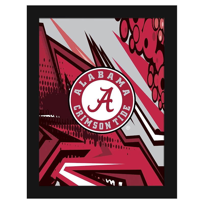 Alabama Crimson Tide 12" x 16" Team Comic Framed Art Print