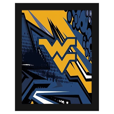 West Virginia Mountaineers 12" x 16" Team Comic Framed Art Print