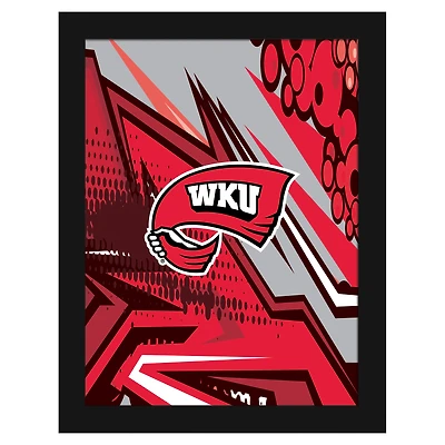 Western Kentucky Hilltoppers 12" x 16" Team Comic Framed Art Print