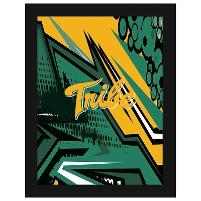 William & Mary Tribe 12" x 16" Team Comic Framed Art Print