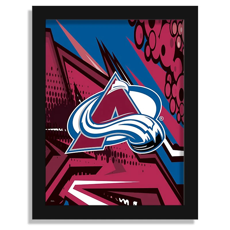 Colorado Avalanche 12" x 16" Team Comic Framed Art Print