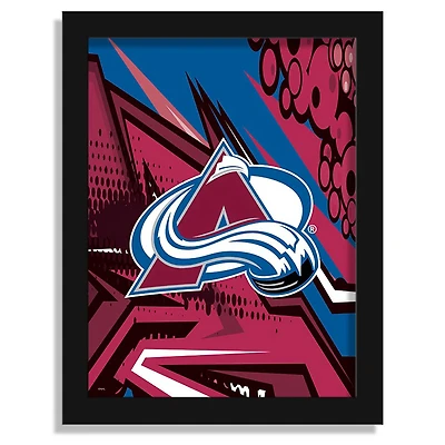 Colorado Avalanche 12" x 16" Team Comic Framed Art Print