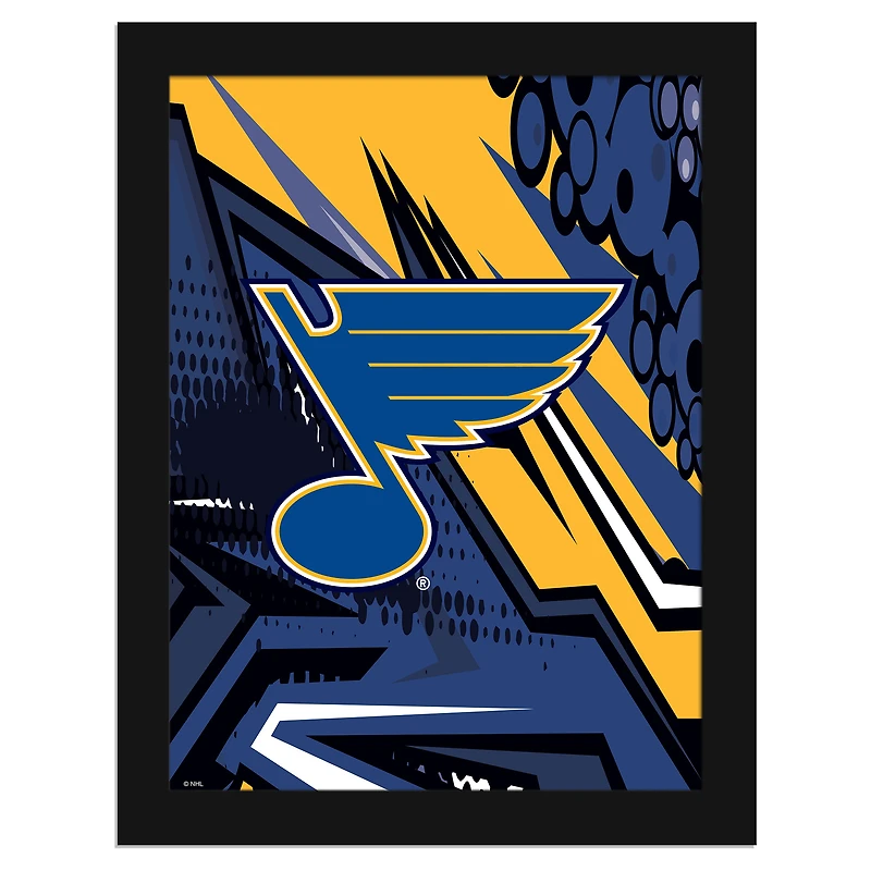 St. Louis Blues 12" x 16" Team Comic Framed Art Print