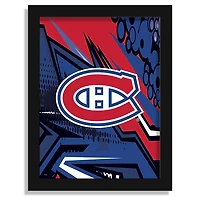 Montreal Canadiens 12" x 16" Team Comic Framed Art Print