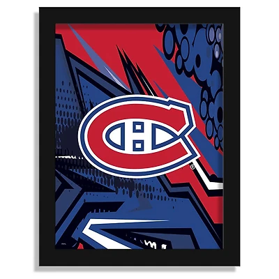 Montreal Canadiens 12" x 16" Team Comic Framed Art Print