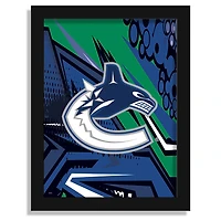 Vancouver Canucks 12" x 16" Team Comic Framed Art Print