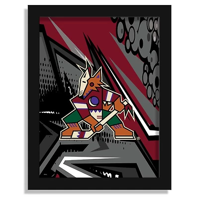 Arizona Coyotes 12" x 16" Team Comic Framed Art Print