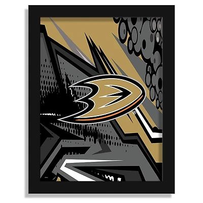 Anaheim Ducks 12" x 16" Team Comic Framed Art Print