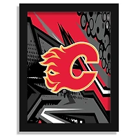 Calgary Flames 12" x 16" Team Comic Framed Art Print